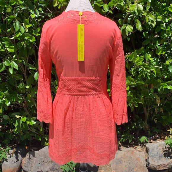 Catherine Malandrino DeepV-neck Eyelet Tunic 8 NWT - Picture 4 of 7